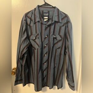 Men’s Wrangler pearl snap shirt, XXL